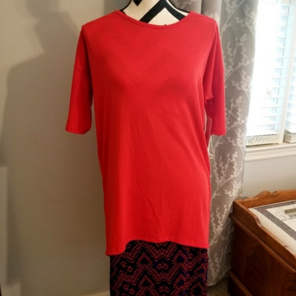 Lularoe Irma red tunic shirt